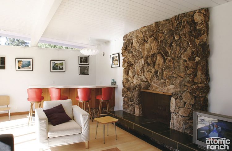 Mid Century Modern Clerestory Windows in Family Room