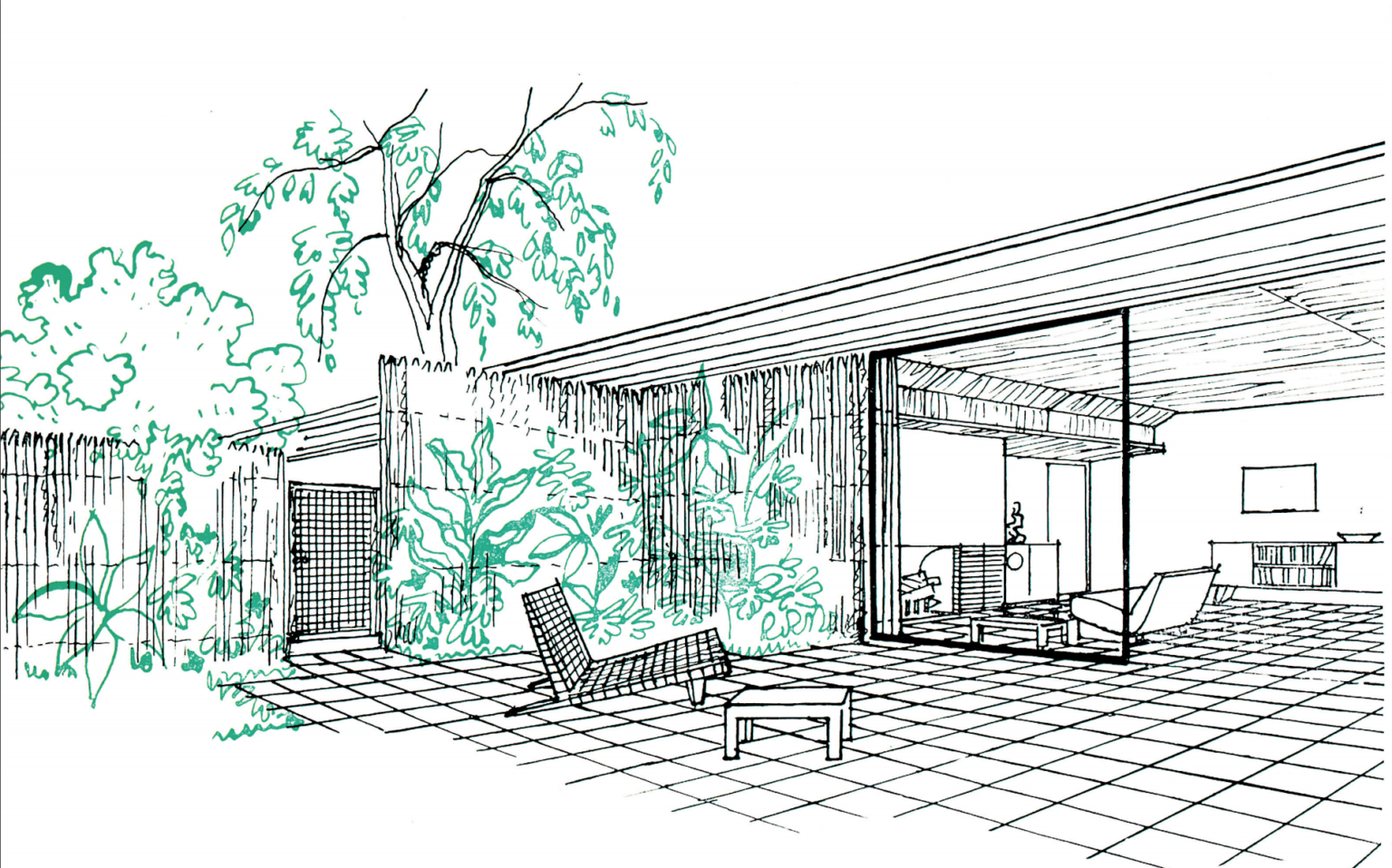 case study houses drawings