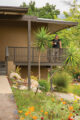 landscape and balcony of 1960s MCM home