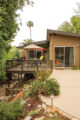 exterior patio and walkway to 1960s Altadena home