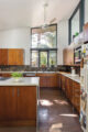 MCM kitchen with island and clerestory windows