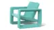 modern lounge chair in aqua color