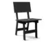 black dining chair suitable for outdoor use