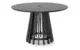 MCM outdoor dining table circular pedestal style in black