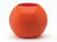 bold orange globe-shaped planter