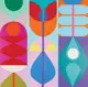 abstract bright painting with geometric shapes inspired by MCM design