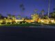 nighttime exterior view of Dinah Shore Estate in Palm Springs