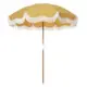 vintage beach gold umbrella with fringe