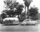 vintage Airstream 1936 Clipper towed by 1936 Lincoln Zephyr