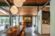 dining room and living room with view to outdoors in renovated 1957 home