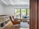 living room in renovated 1950 Kansas home