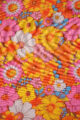 close up of bright vintage inspired floral fabric from Hazy Sunshine