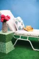 fringed lounge chair cushions and pillow by Hazy Sunshine