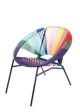 Trina Turk pride month tres rainbows chair