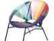 Trina Turk pride month tres rainbows chair