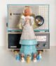 vintage radios with angel figurines