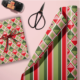 Diamonds Retro Holiday Double Sided Wrapping Paper